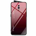 For OPPO Reno Gradient Color Glass Case(Red) - 1