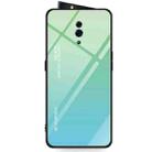 For OPPO Reno Gradient Color Glass Case(Sky Blue) - 1