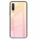 For Xiaomi Mi CC9 Gradient Color Glass Case(Yellow) - 1