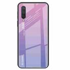 For Xiaomi Mi CC9 Gradient Color Glass Case(Light Purple) - 1