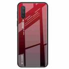For Xiaomi Mi CC9 Gradient Color Glass Case(Red) - 1