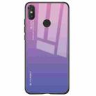 For Xiaomi Mi Mix Gradient Color Glass Case(Light Purple) - 1