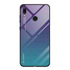 For Huawei Y7 (2019) / / Y7 Prime (2019) Gradient Color Glass Case(Purple) - 1