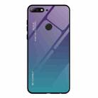 For Huawei Honor 7C / Enjoy 8 / Y7 (2018) Gradient Color Glass Case(Purple) - 1
