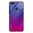 For Huawei Honor 7C / Enjoy 8 / Y7 (2018) Gradient Color Glass Case(Red Blue) - 1