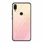 For Xiaomi Redmi Note 7 Gradient Color Glass Case(Yellow) - 1