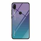 For Xiaomi Redmi Note 7 Gradient Color Glass Case(Purple) - 1