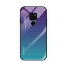 For Huawei Mate 20 Gradient Color Glass Case(Purple) - 1