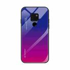 For Huawei Mate 20 Gradient Color Glass Case(Red Blue) - 1