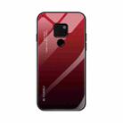 For Huawei Mate 20 Gradient Color Glass Case(Red) - 1
