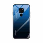 For Huawei Mate 20 Gradient Color Glass Case(Blue) - 1