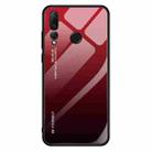 For Huawei Nova 4 Gradient Color Glass Case(Red) - 1