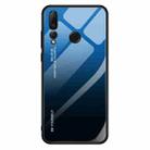 For Huawei Nova 4 Gradient Color Glass Case(Blue) - 1