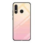 For Huawei P30 Lite Gradient Color Glass Case(Yellow) - 1