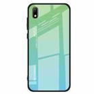 For Huawei Y5 (2019) Gradient Color Glass Case(Sky Blue) - 1