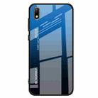 For Huawei Y5 (2019) Gradient Color Glass Case(Blue) - 1
