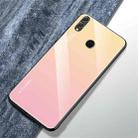 For Huawei Honor 8X Gradient Color Glass Case(Yellow) - 1