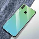 For Huawei Honor 8X Gradient Color Glass Case(Sky Blue) - 1