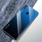 For Huawei Honor 8X Gradient Color Glass Case(Blue) - 1