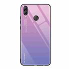 For Huawei Honor 10 Lite Gradient Color Glass Case(Light Purple) - 1