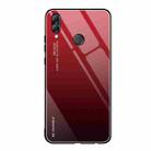 For Huawei Honor 10 Lite Gradient Color Glass Case(Red) - 1