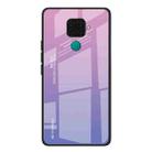 For Huawei Nova 5i Pro / Mate 30 Lite Gradient Color Glass Case(Light Purple) - 1