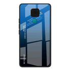 For Huawei Nova 5i Pro / Mate 30 Lite Gradient Color Glass Case(Blue) - 1