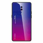For OPPO Reno Z Gradient Color Glass Case(Red Blue) - 1
