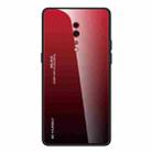 For OPPO Reno Z Gradient Color Glass Case(Red) - 1