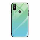 For Xiaomi Mi Max 3 Gradient Color Glass Case(Sky Blue) - 1