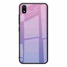 For Xiaomi Redmi 7A Gradient Color Glass Case(Light Purple) - 1