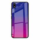 For Xiaomi Redmi 7A Gradient Color Glass Case(Red Blue) - 1