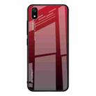 For Xiaomi Redmi 7A Gradient Color Glass Case(Red) - 1