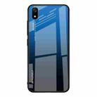 For Xiaomi Redmi 7A Gradient Color Glass Case(Blue) - 1