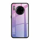 For Huawei Mate 30 Pro Gradient Color Glass Case(Light Purple) - 1