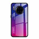 For Huawei Mate 30 Pro Gradient Color Glass Case(Red Blue) - 1