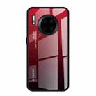 For Huawei Mate 30 Pro Gradient Color Glass Case(Red) - 1