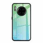 For Huawei Mate 30 Pro Gradient Color Glass Case(Sky Blue) - 1