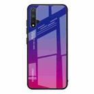 For Huawei Nova 5 / Nova 5 Pro Gradient Color Glass Case(Red Blue) - 1