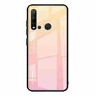 For Huawei Nova 5i / P20 Lite 2019 Gradient Color Glass Case(Yellow) - 1