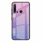 For Huawei Nova 5i / P20 Lite 2019 Gradient Color Glass Case(Light Purple) - 1