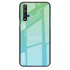 For Huawei Honor 20 Gradient Color Glass Case(Sky Blue) - 1