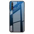 For Huawei Honor 20 Gradient Color Glass Case(Blue) - 1