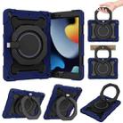 For iPad 10.2 2021 Armor Contrast Color Silicone + PC Tablet Case(Navy Blue) - 1