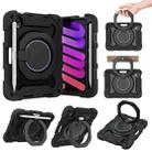 For iPad mini 6 Armor Contrast Color Silicone + PC Tablet Case(Black) - 1