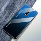 For OnePlus 7 Gradient Color Glass Case(Blue) - 1
