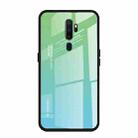 For OPPO A9 (2020) Gradient Color Glass Case(Sky Blue) - 1