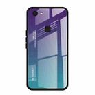 For Vivo V7 Gradient Color Glass Case(Purple) - 1