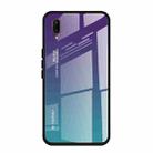 For Vivo V11 Gradient Color Glass Case(Purple) - 1