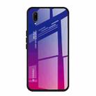 For Vivo V11 Gradient Color Glass Case(Red Blue) - 1